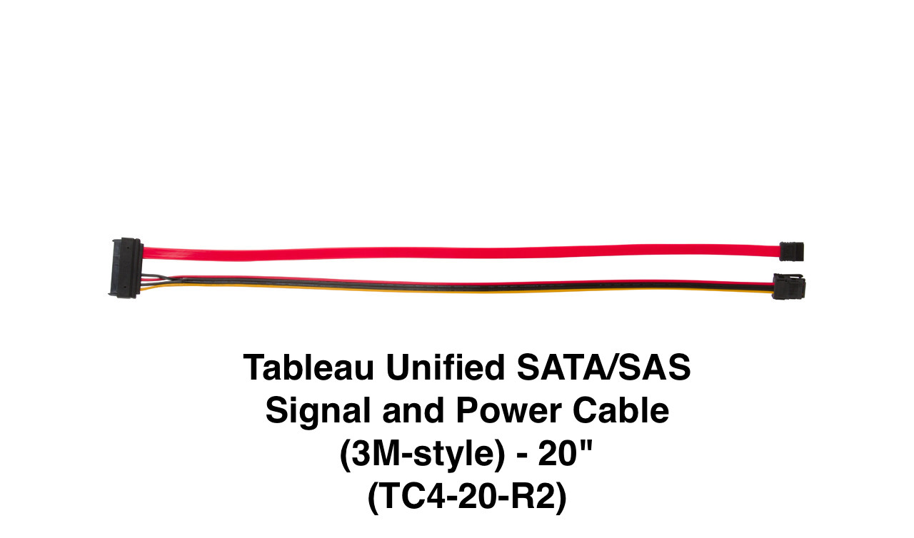 Picture of Tableau Unified SATA/SAS Signal and Power Cable (3M-style) - 20" (TC4-20-R2)